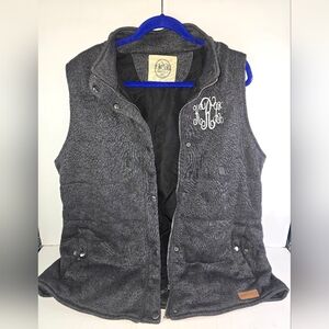Marleylilly Gray Monogrammed Vest